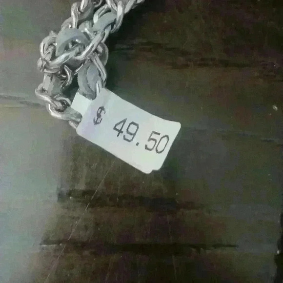 Women's beautiful silver and blue tassel necklace - Picture 4 of 5